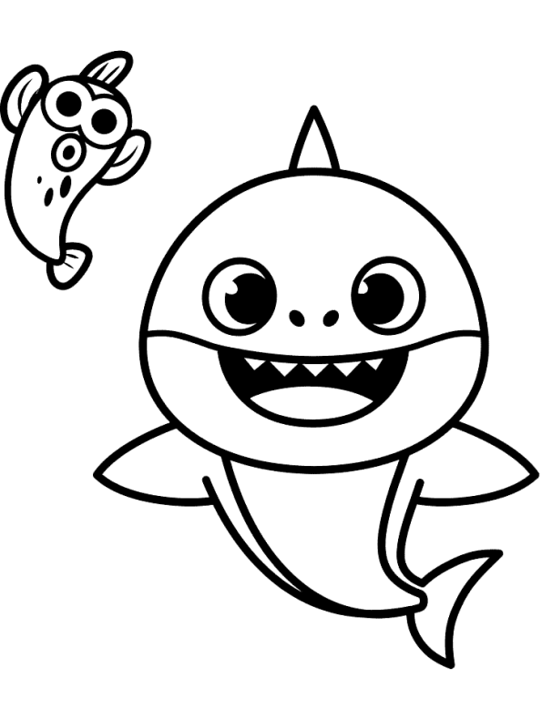 Baby Shark Coloring Pages For Toddlers / Pinkfong Coloring Pages